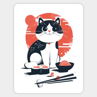Sushi Lover Cat Sticker